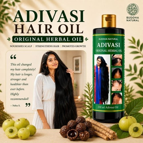 Video Of Buddha Natural Adivasi Hair Oil Original