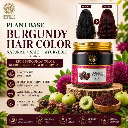 Video Of Buddha Natural Burgundy Hair Color Powder