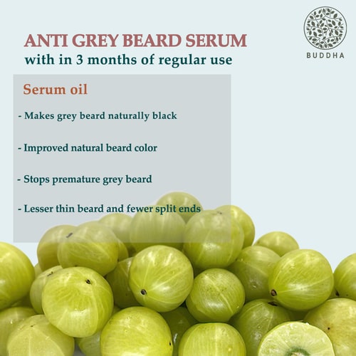 Buddha natural Anti Grey Beard Hair Oil Serum - 3 months  regular use