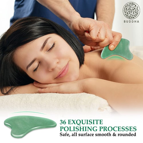 Buy Jade Gua Sha Face Shaping Tool With Jade Gemstone For Lift & Firm Skin