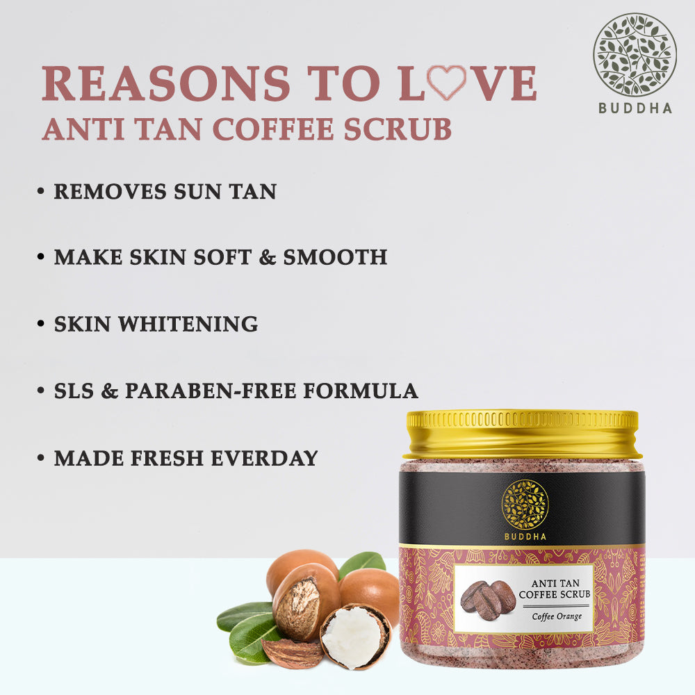 Buddha Natural Organic Coffee Scrub and Tan Remover - reason to love