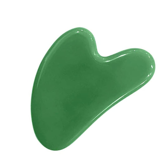 Green Jade Gua Sha - 100% Original Pure Stone - Stress Relief and Anti-Aging Scraping Facial Massager