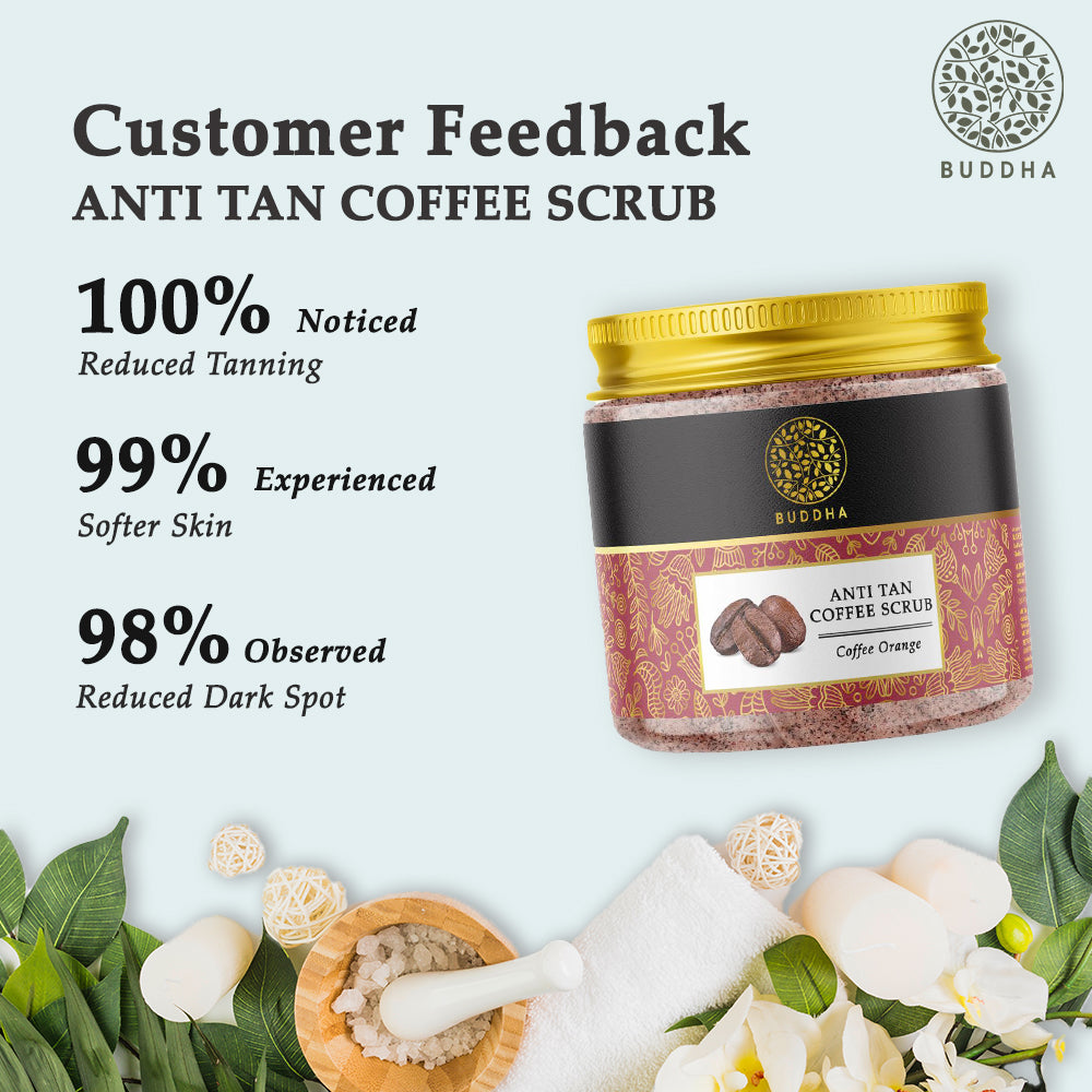 Buddha Natural Organic Coffee Scrub and Tan Remover - customer feedback