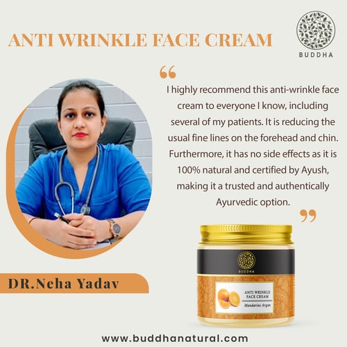 Anti Wrinkle Face Cream - 100% Ayush Certified - Reduce Fine Lines, Wrinkles and Face Aging