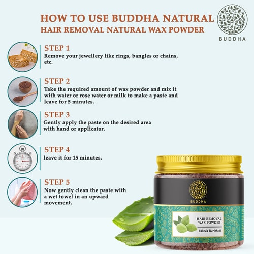 buddha natural Chocolate Hair Removal Wax Powder - how to use - best chocolate hair removal wax powder - natural chocolate wax powder
