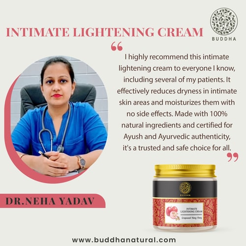 Buddha Natural Intimate Lightening Cream - recommended by Dr. Neha Yadav