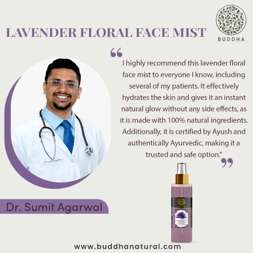 Buddha Natural Lavender Floral face mist - Dr.Sumit Agarwal