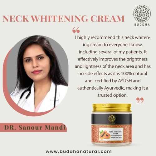 Buddha Natural Neck Whitening Cream - Dr. Sanour Mandi