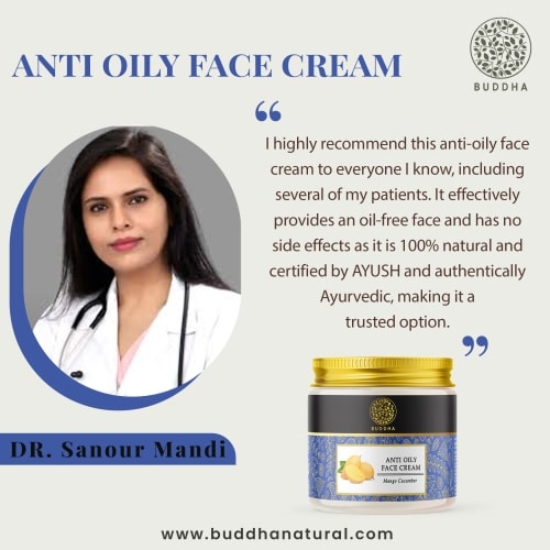 Buddha Natural Anti Oily Face Cream - Dr. Sanour Mandi