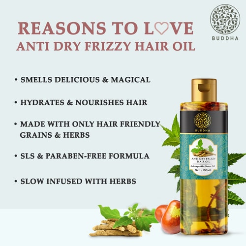 Buddha Natural Anti Dry Frizzy Hair Oil - reason to love