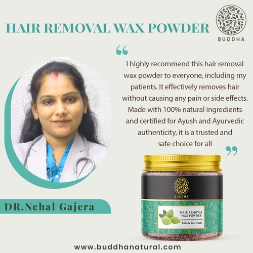 buddha natural Chocolate Hair Removal Wax Powder - recommended by DR. Nehal Gajera - best chocolate wax - chocolate hair removal wax