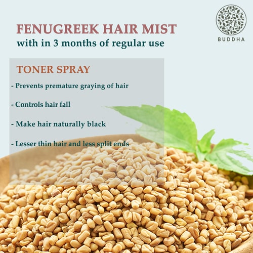 Buddha Natural Fenugreek Hair Vitalizer Spray - 3 Months Regular use