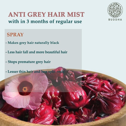 Buddha Natural Anti Grey Hair Spray Mist - 3 months regular use