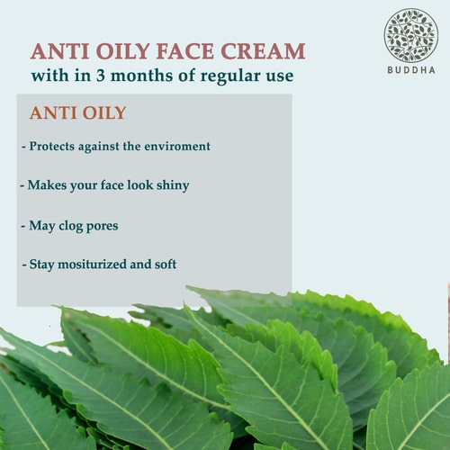 Buddha Natural Anti Oily Face Cream - 3 months regular use